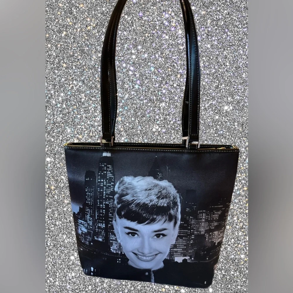 Audrey Hepburn Satin with crystals Shoulder Bag